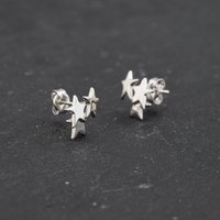 Pre-Owned White Gold 9mm Star Stud Earrings 43171399