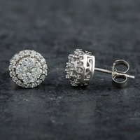 Pre-Owned 9ct White Gold 0.50ct Brilliant Cut Diamond Stud Earrings 4317162
