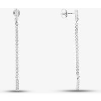 Pre-Owned 14ct White Gold 1.00ct Brilliant Cut Diamond Dropper Earrings 4317170