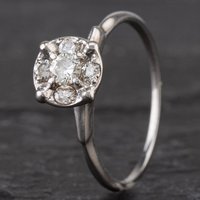 Pre-Owned 9ct White Gold Diamond Cluster Ring 4328629