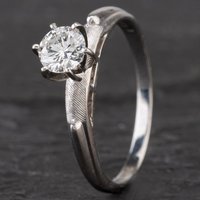 Pre-Owned 9ct White Gold Diamond Single Stone Ring 4328632