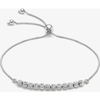 9ct White Gold Adjustable Box Chain Bracelet 5.29.7399