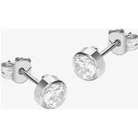 9ct White Gold 5.2mm Round Crystal Stud Earrings 5.57.7559