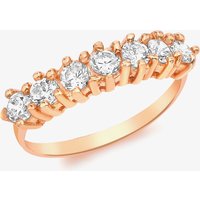 9ct Rose Gold 7-Stone Crystal Half Eternity Ring (M) 5.84.6901 M