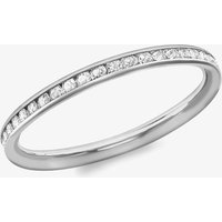 9ct White Gold 2mm Crystal-Set Eternity Ring 5.84.9069 O