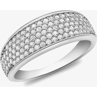 9ct White Gold Pave Crystal Tapered Ring 5.84.9569 N