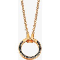 Esprit Rose Gold Plated Silver Black Cubic Zirconia Ring Pendant ELNL92249D800