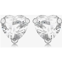 Sterling Silver Crystal Heart Stud Earrings 8.57.7129