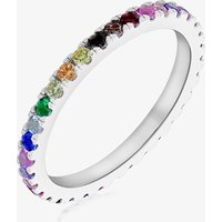 Sterling Silver Crystal Rainbow Eternity Ring (N) 8.84.9841 N