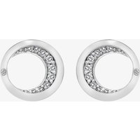 Hot Diamonds Celestial Sterling Silver White Topaz Moon Stud Earrings DE686