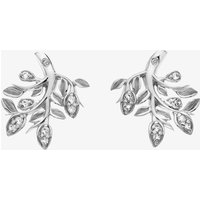 Hot Diamonds Nurture Sterling Silver White Topaz Tree Stud Earrings DE688