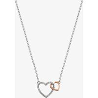 Hot Diamonds Silver and Rose Gold Plated Togetherness Open Heart Pendant DP732