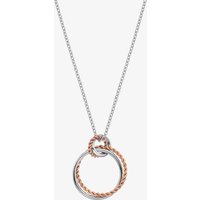 Hot Diamonds Silver and Rose Gold Plated Unity Circle Pendant DP736