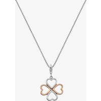 Hot Diamonds Silver and Rose Gold Plated Lucky in Love Pendant DP769