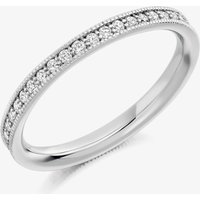 Platinum Milgrain-Edge Diamond Eternity Ring (M) FET1764 M