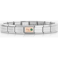 Nomination CLASSIC Rose Gold and Silver May Emerald Bracelet 430508/05