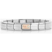 Nomination CLASSIC Rose Gold and Silver October White Opal Bracelet 430508/10
