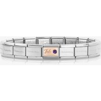 Nomination CLASSIC Rose Gold and Silver February Amethyst Bracelet 430508/02