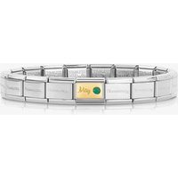 Product photograph of Nomination Classic Composable May Emerald Bracelet 030519 05 from The Jewel Hut