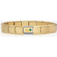 Product photograph of Nomination Classic Composable May Emerald Bracelet 430508 10 from The Jewel Hut