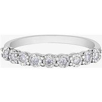 9ct White Gold 0.15ct Diamond Half Eternity Ring 50L67WG/15-10 O