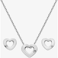 Hot Diamonds Diamond Amulets Heart Pendant and Earring Set SS136