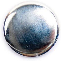 Milward Buttons - Size 22Mm, Metal, Silver, Pack Of 2