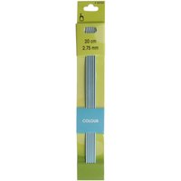 Pony Classic 20cm Coloured Double-Point Knitting Needles - Set of Five - 2.75mm (P40704)