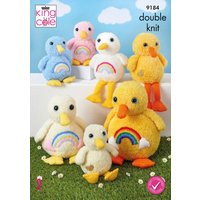 Cuddle Ducks in King Cole Truffle and DK (9184)