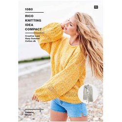 Rico Design Creative Lazy Hazy Summer Cotton Dk Sweater & Shawl Pattern (1080)