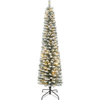 6.5ft Slim Flocked Alaskan Pine Christmas Tree