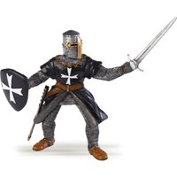 PAPO Fantasy World Hospitaller Knight with Sword Toy Figure - Black