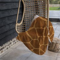Giraffe Print Blanket - Brown