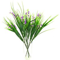 3 Artificial Faux Bluebell Plant - Green and Purple