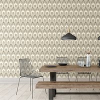 Deco Arch Dark Grey Wallpaper - Dark Grey
