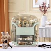 Large Makeup Organiser Box with Drawers - Light Green