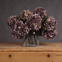 Autumn Burgundy Hydrangea Seasonal Floral Decor - Red