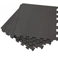 Gym Mats Interlocking EVA Floor Tiles Yoga Flooring - Black / 20