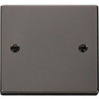 Black Nickel 1 Gang Blank Plate - Black Nickel