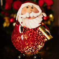 Christmas Santa LED Decoration - Red