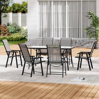Garden 7-Piece Bistro Set - Black