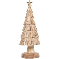 Wood Effect Brushed Gold Christmas Tree