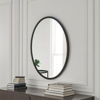 Eternity Contemporary Black Oval Mirror - Black