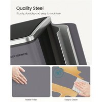 SONGMICS 3-Compartment Kitchen Recycling Bin - Grey