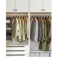 SONGMICS Wooden Hangers with Anti-Slip Trousers Bar - Bronze / 23cm / Eucalyptus / 1.1kg