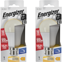Energizer LED GLS B22 1521lm 2700K Dimmable Light Bulb - Warm White / 2