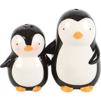 Hugging Penguins Winter Salt And Pepper Shakers Set - Black