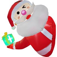 1m Inflatable Christmas Outdoor Decoration with LED Lights - Multicolour