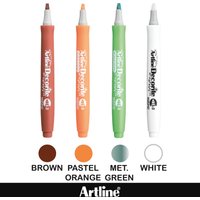 Artline Decorite Chisel Tip Marker Pens for Decorating - Earth