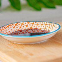Hand-Printed Sauce Dishes - 10cm - Orange